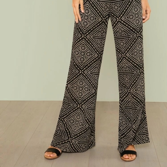 INC International Company S/P Wide Leg Stylish Palazzo Pants Elastic Waistband - Picture 8 of 8